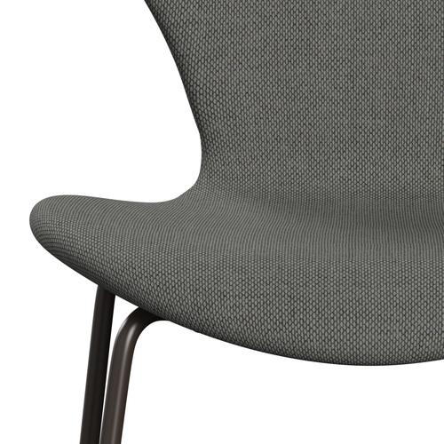 Fritz Hansen 3107 židle plné čalounění, hnědý bronz/re vlna Taupe/Natural