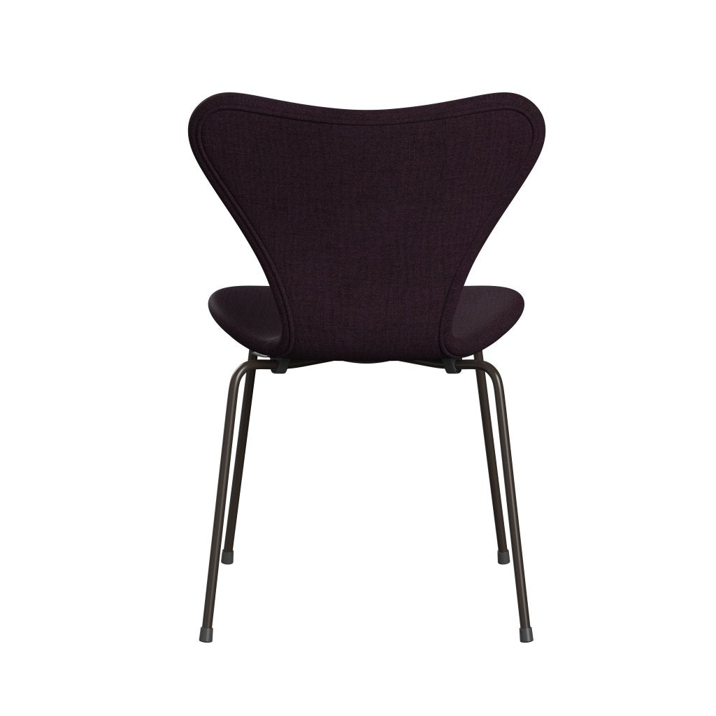 Fritz Hansen 3107 Chair Full Upholstery, Brown Bronze/Remix Aubergine (Rem692)