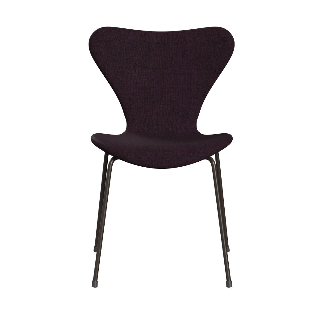 Fritz Hansen 3107 židle plné čalounění, Brown Bronze/Remix Aubergine (REM692)