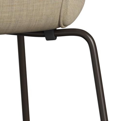 Fritz Hansen 3107 Židle plné čalounění, Brown Bronze/Remix Beige (REM223)