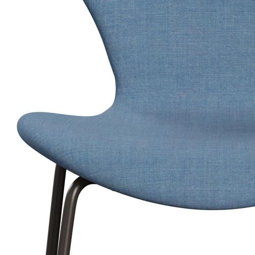 Fritz Hansen 3107 Židle plné čalounění, Brown Bronze/Remix Blue (REM816)