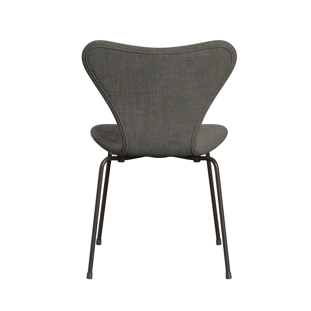 Fritz Hansen 3107 Chair Full Upholstery, Brown Bronze/Remix Concrete