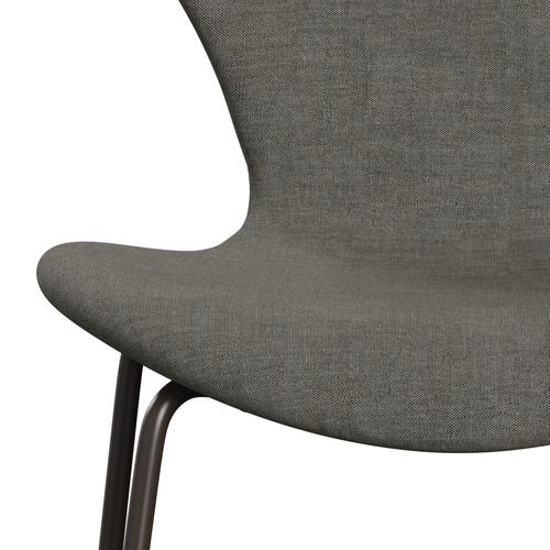 Fritz Hansen 3107 židle plné čalounění, Brown Bronze/Remix Concrete