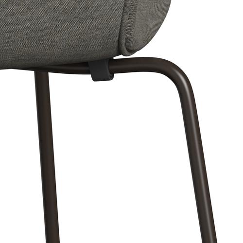 Fritz Hansen 3107 židle plné čalounění, Brown Bronze/Remix Concrete