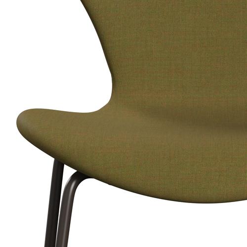 Fritz Hansen 3107 židle plné čalounění, Brown Bronze/Remix Goldgreeen