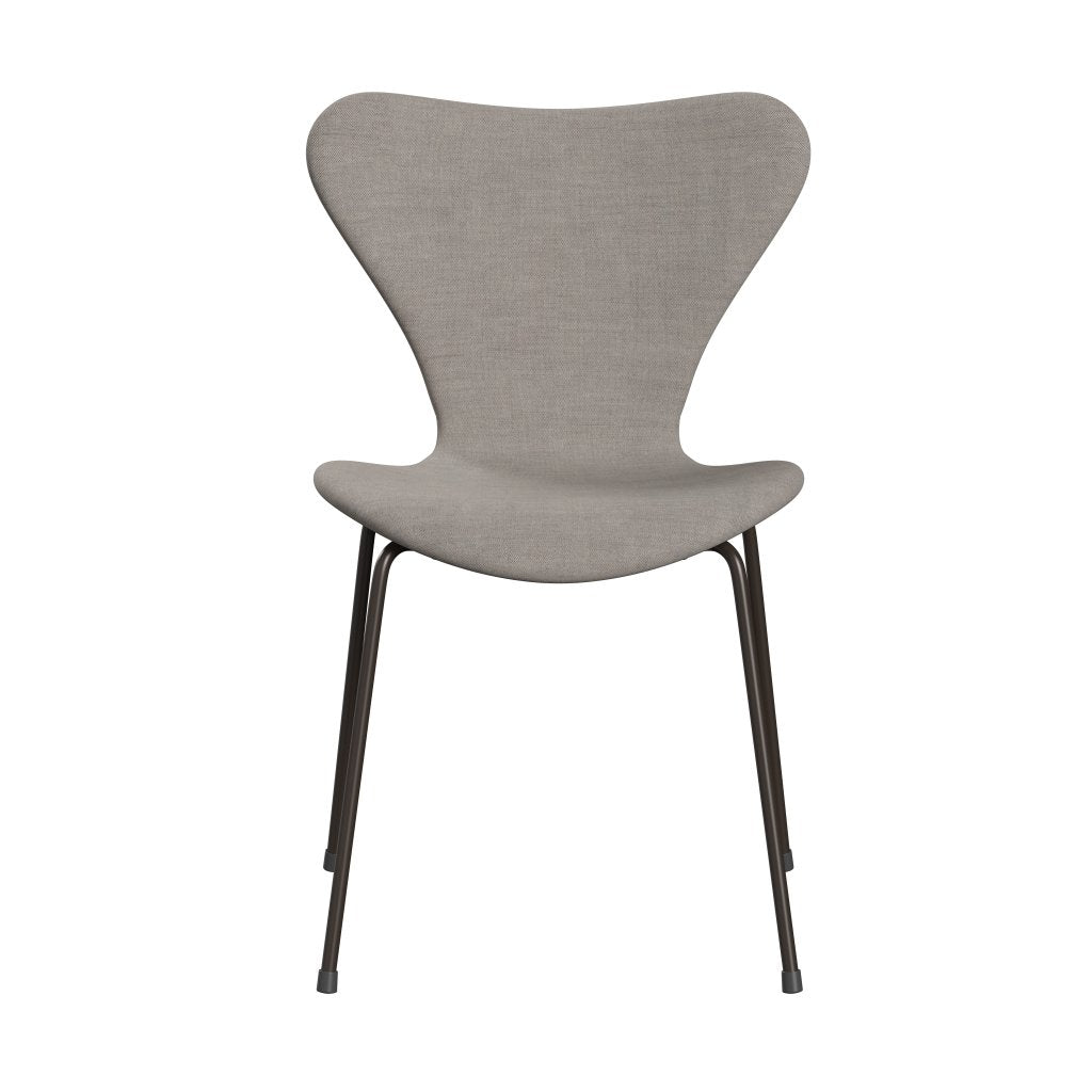 Fritz Hansen 3107 Židle plné čalounění, Brown Bronze/Remix Grey (REM126)