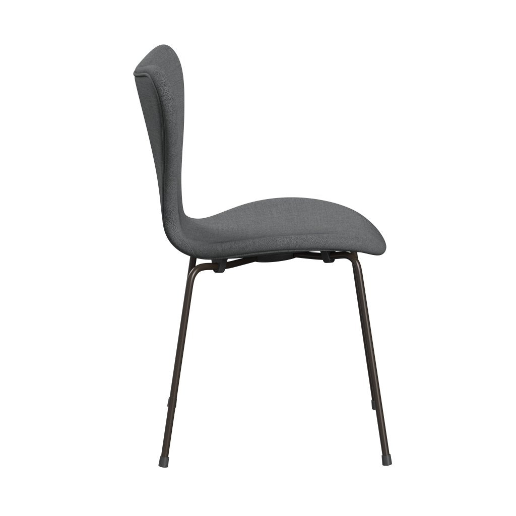 Fritz Hansen 3107 Židle plné čalounění, Brown Bronze/Remix Grey (REM143)