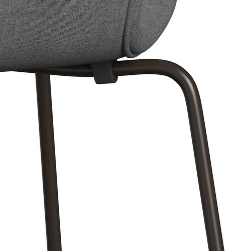 Fritz Hansen 3107 Židle plné čalounění, Brown Bronze/Remix Grey (REM143)