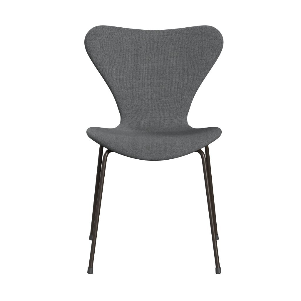 Fritz Hansen 3107 Chair Full Upholstery, Brown Bronze/Remix Grey (Rem143)