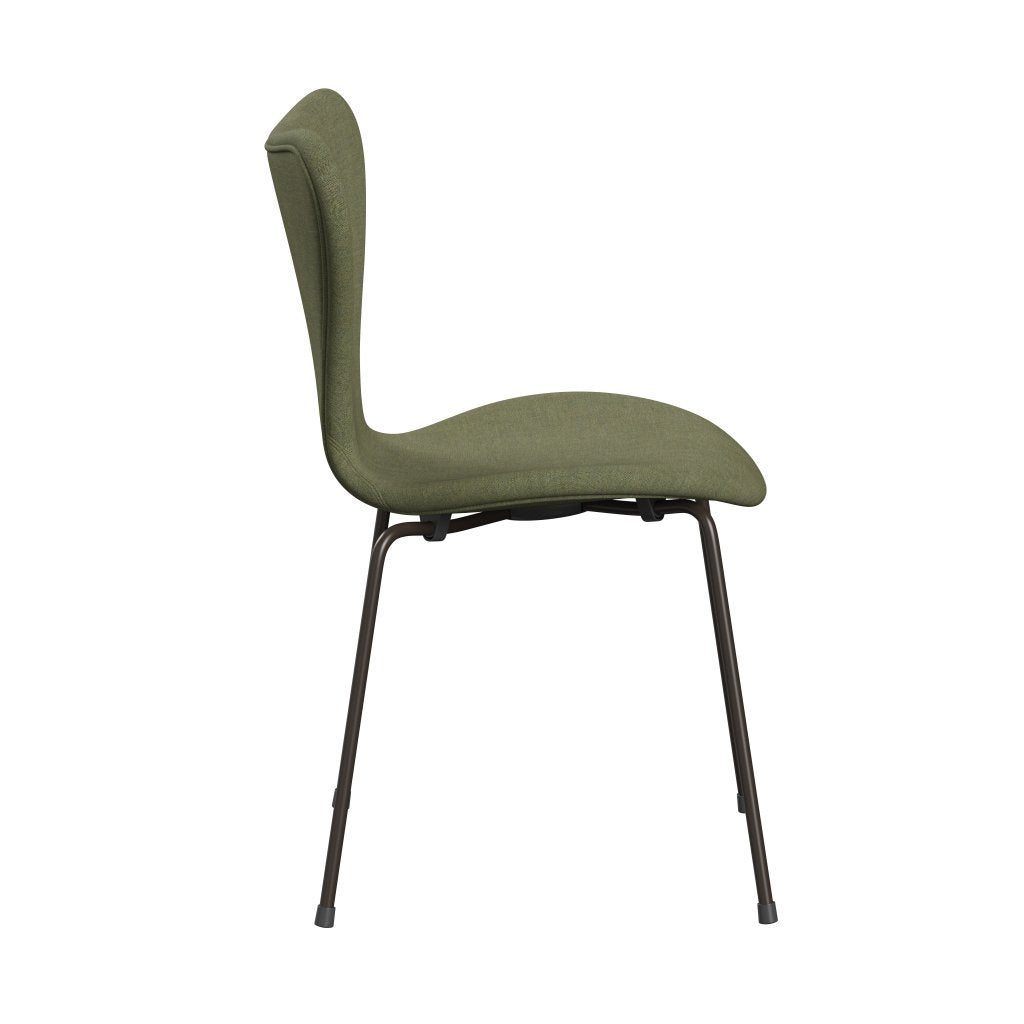 Fritz Hansen 3107 Židle plné čalounění, Brown Bronze/Remix Green