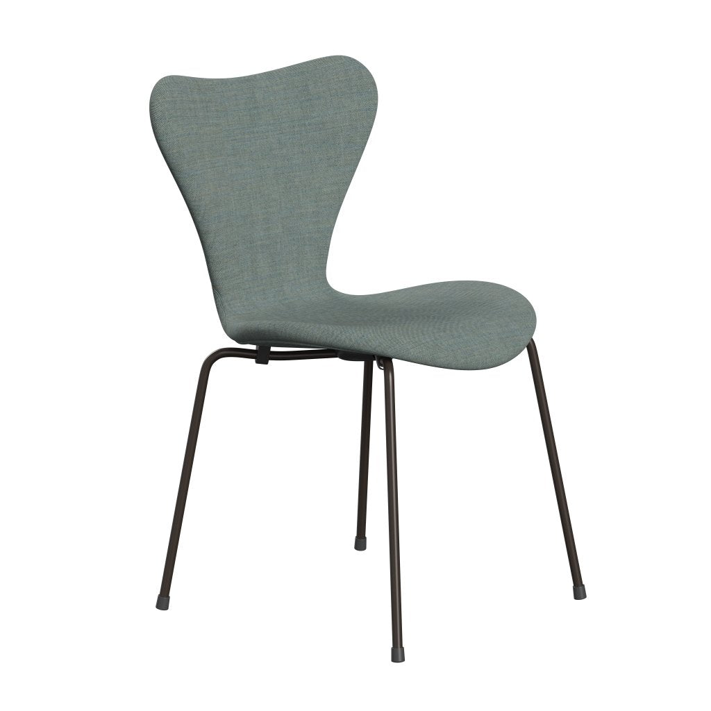 Fritz Hansen 3107 židle plné čalounění, Brown Bronz/Remix Green/Grey