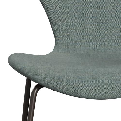 Fritz Hansen 3107 Chair Full Upholstery, Brown Bronze/Remix Green/Grey