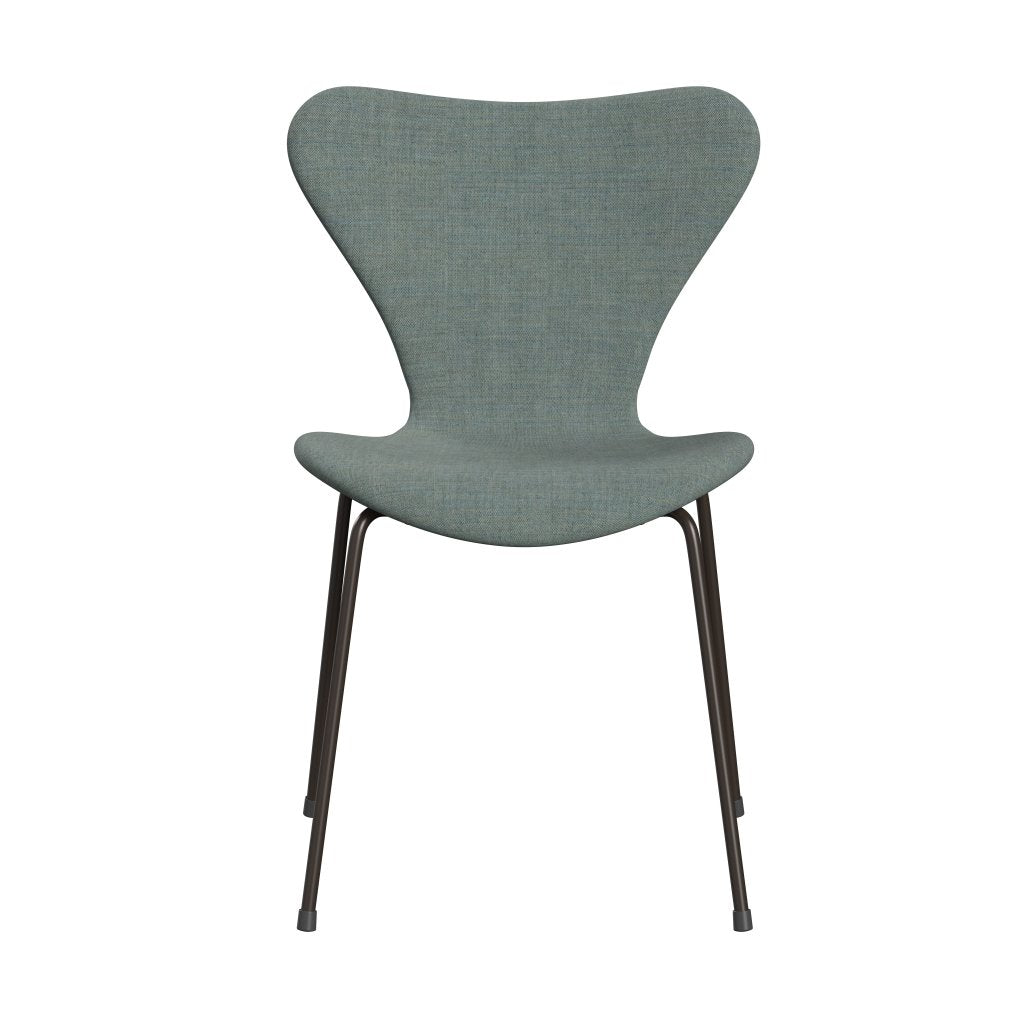 Fritz Hansen 3107 židle plné čalounění, Brown Bronz/Remix Green/Grey