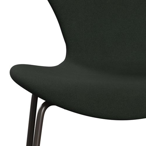 Fritz Hansen 3107 Židle plné čalounění, hnědá bronzová/Steelcut Dark Army Green