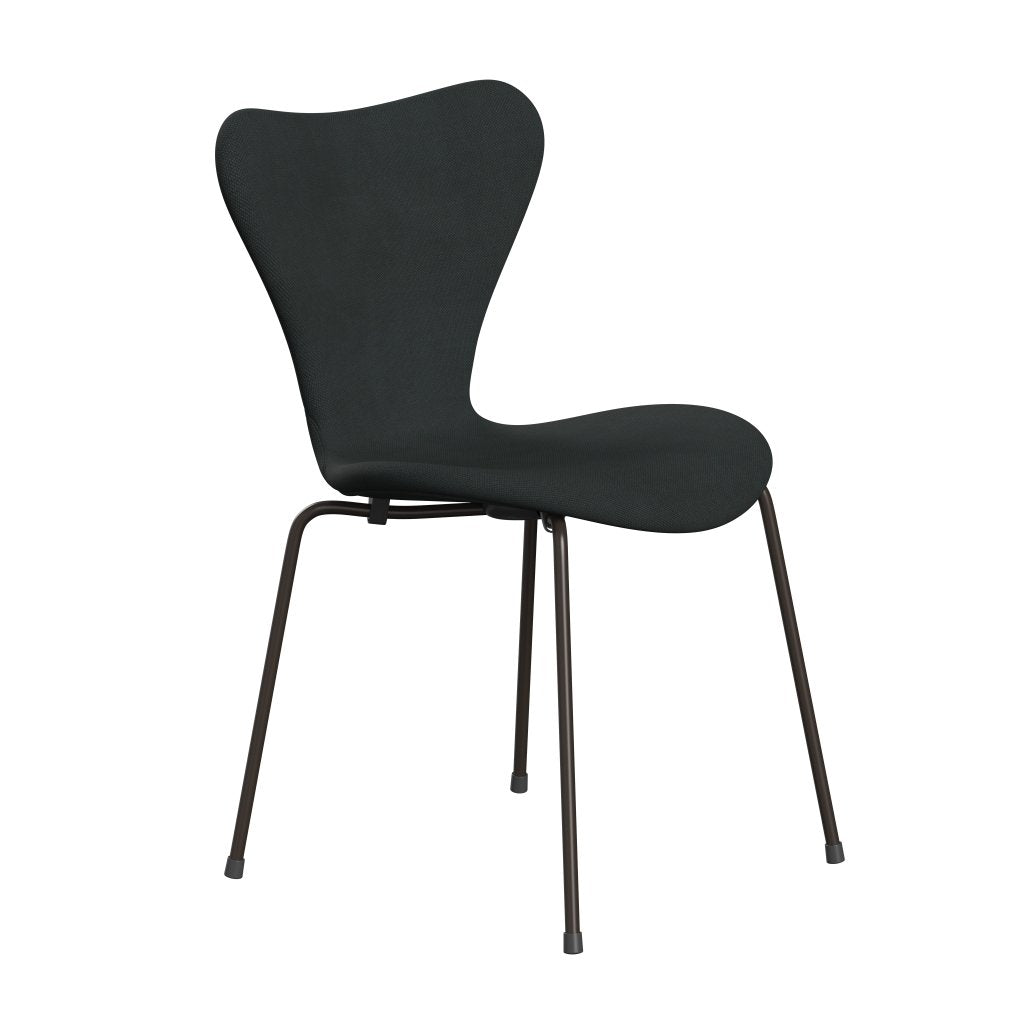 Fritz Hansen 3107 židle plné čalounění, hnědý bronzový/Steelcut Charcoal