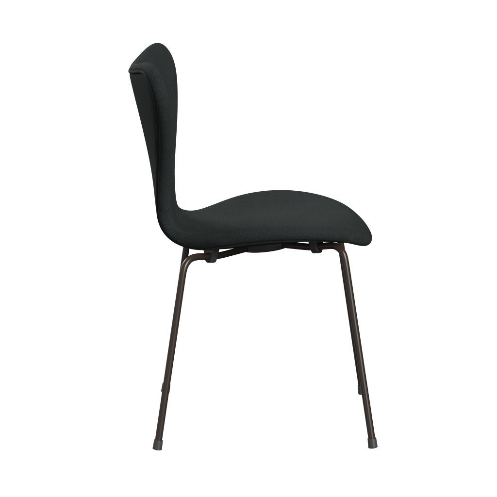 Fritz Hansen 3107 židle plné čalounění, hnědý bronzový/Steelcut Charcoal