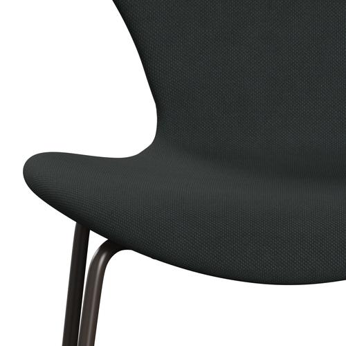 Fritz Hansen 3107 židle plné čalounění, hnědý bronzový/Steelcut Charcoal