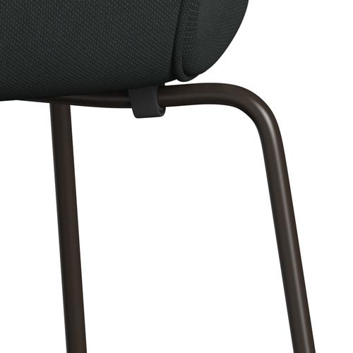 Fritz Hansen 3107 židle plné čalounění, hnědý bronzový/Steelcut Charcoal