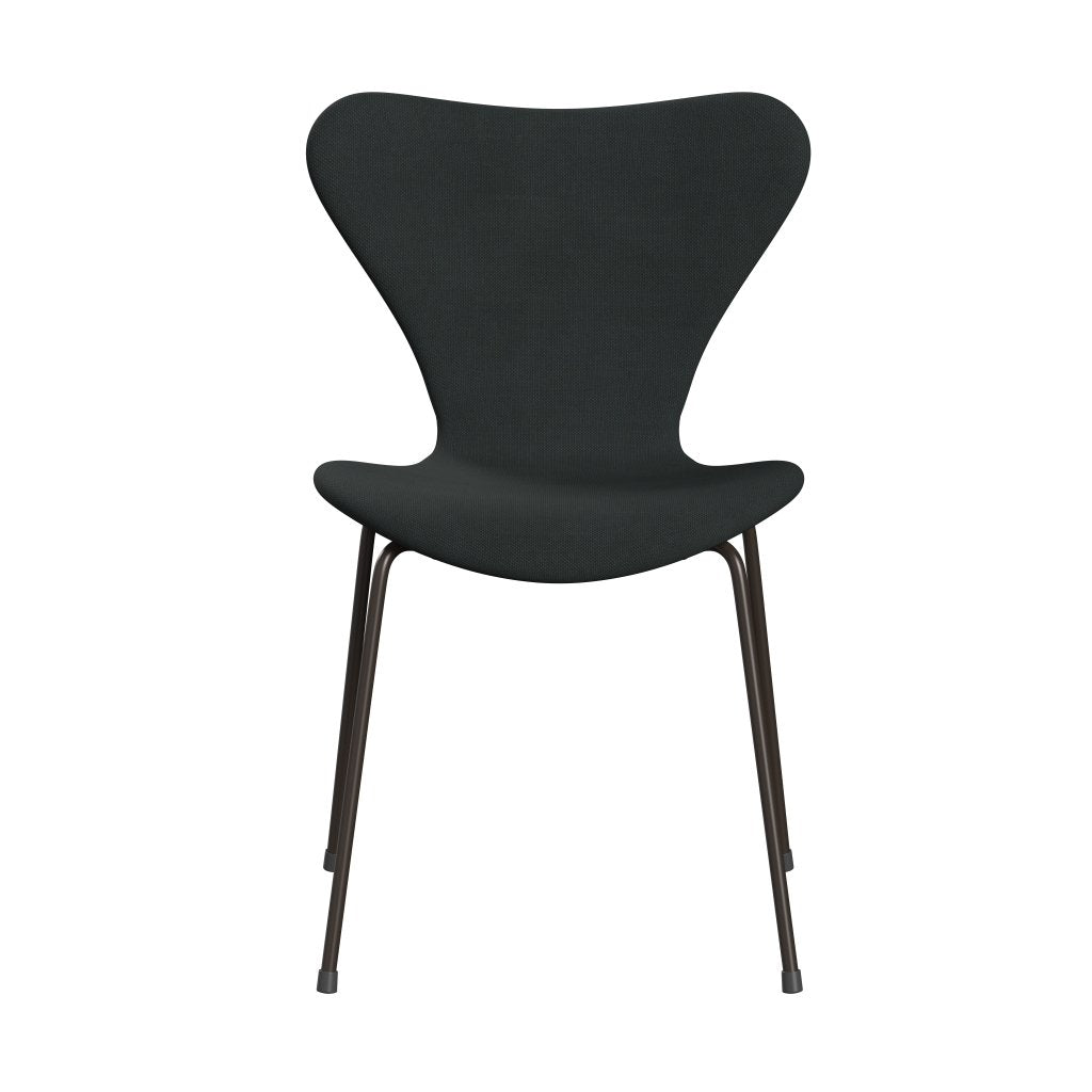 Fritz Hansen 3107 židle plné čalounění, hnědý bronzový/Steelcut Charcoal