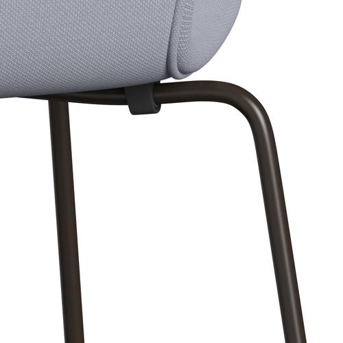 Fritz Hansen 3107 Chair Full Upholstery, Brown Bronze/Steelcut Mouse Grey