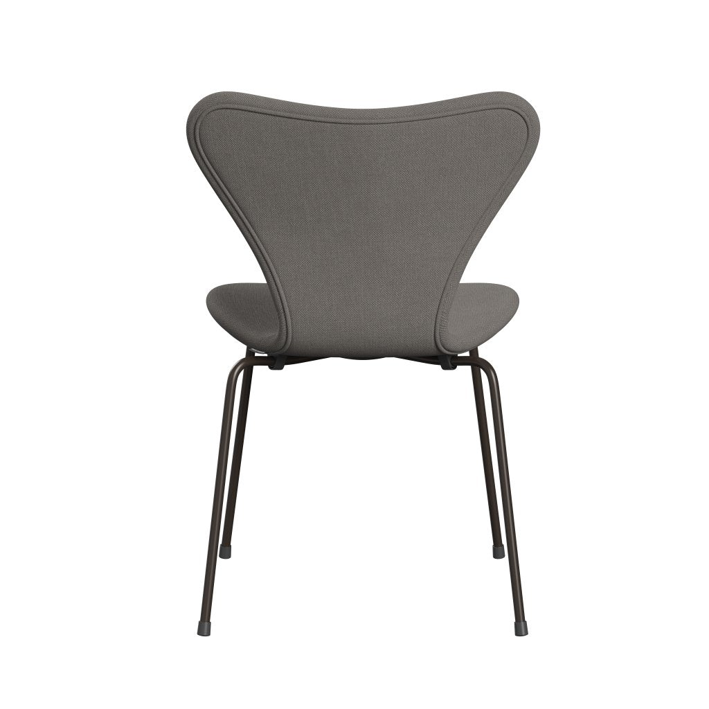 Fritz Hansen 3107 židle plné čalounění, hnědý bronz/ocelkut střední šedá