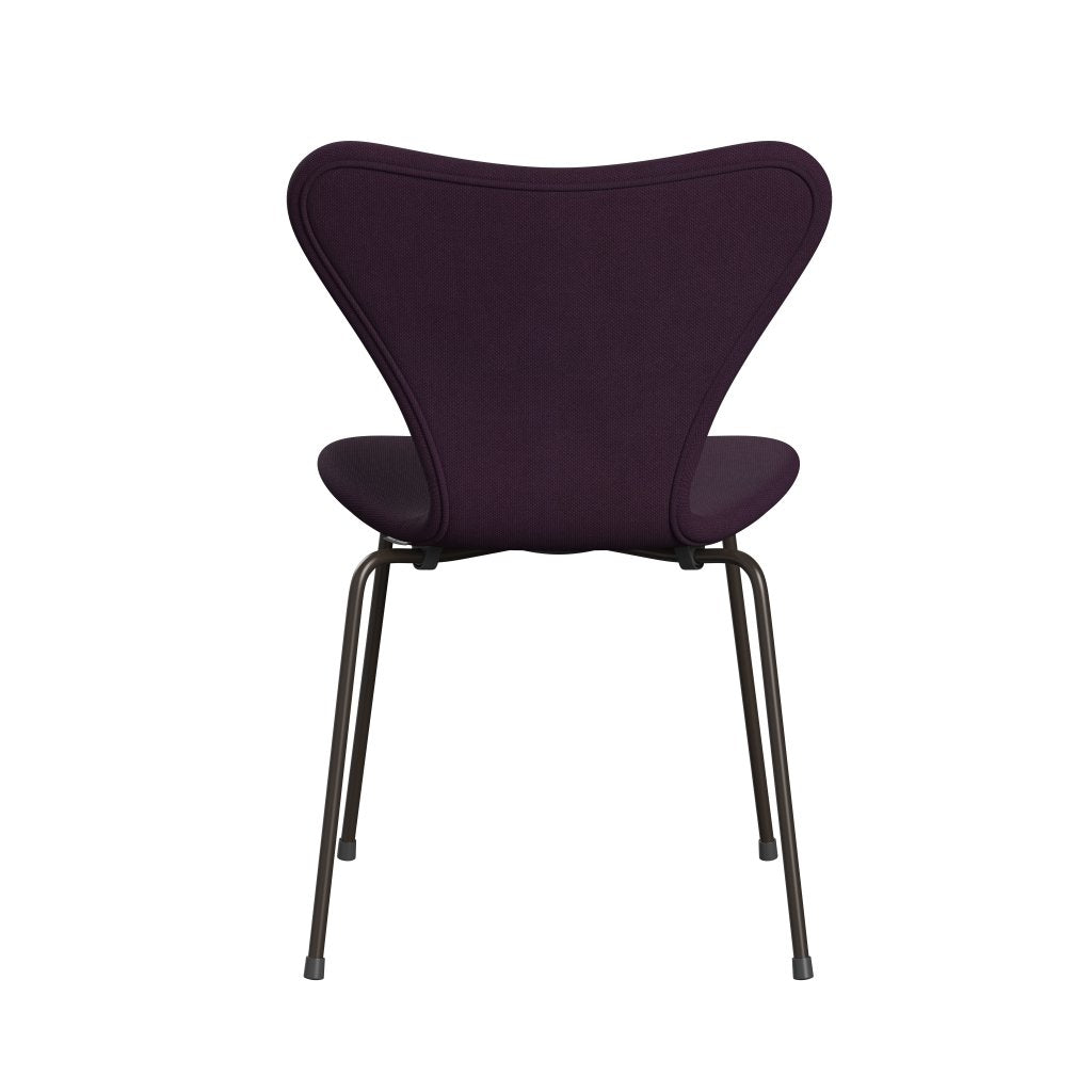 Fritz Hansen 3107 Chair Full Upholstery, Brown Bronze/Steelcut Medium Violet