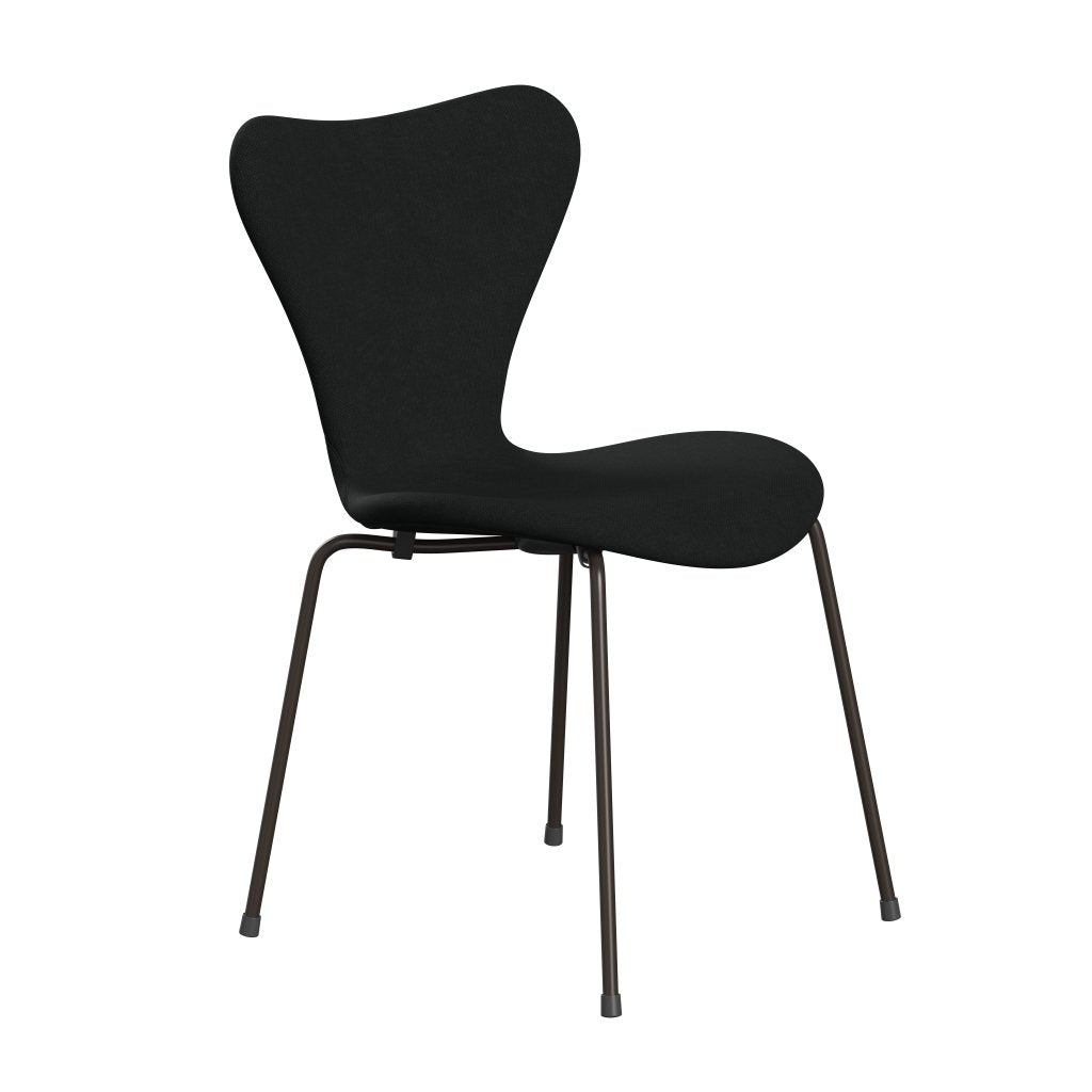 Fritz Hansen 3107 Chair Full Upholstery, Brown Bronze/Steelcut Black