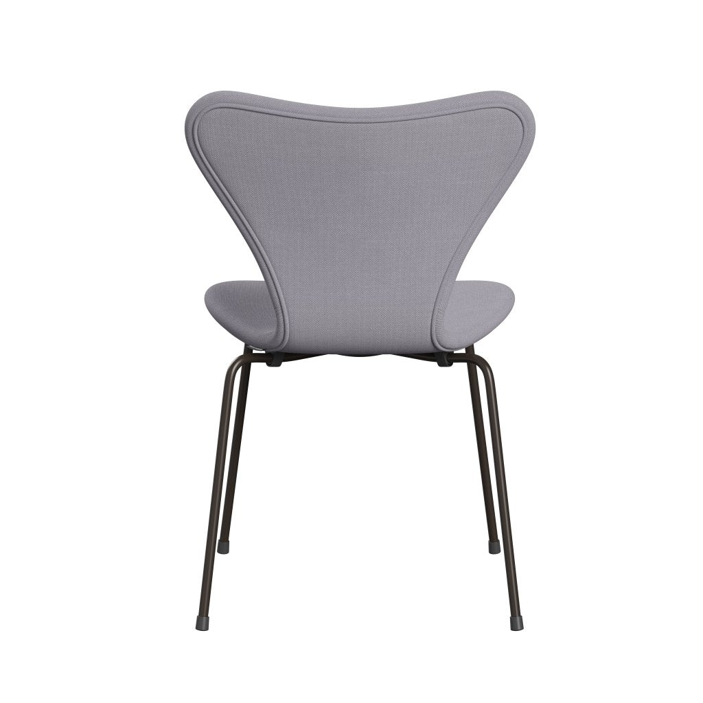 Fritz Hansen 3107 Židle plné čalounění, hnědé bronzové/Steelcut Sibry Grey Light