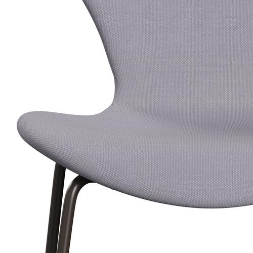 Fritz Hansen 3107 Židle plné čalounění, hnědé bronzové/Steelcut Sibry Grey Light