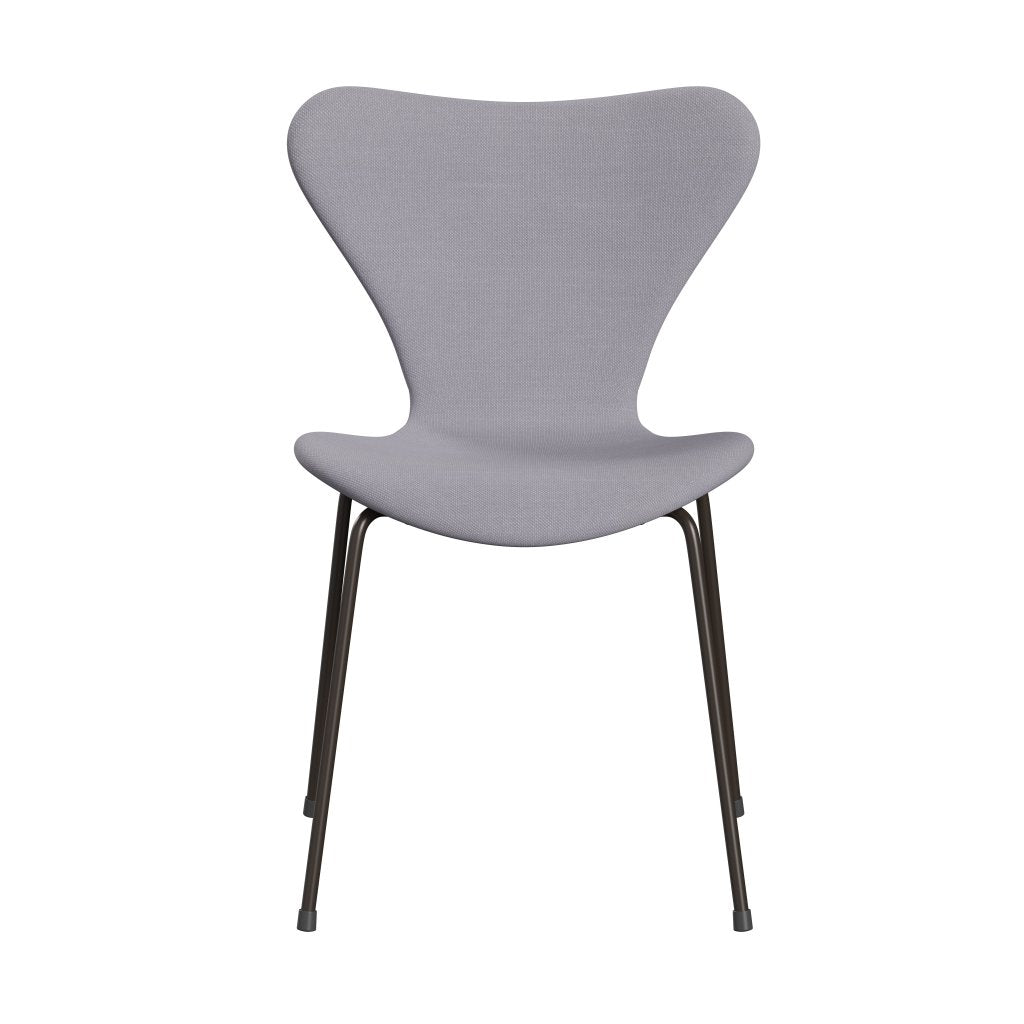 Fritz Hansen 3107 Židle plné čalounění, hnědé bronzové/Steelcut Sibry Grey Light