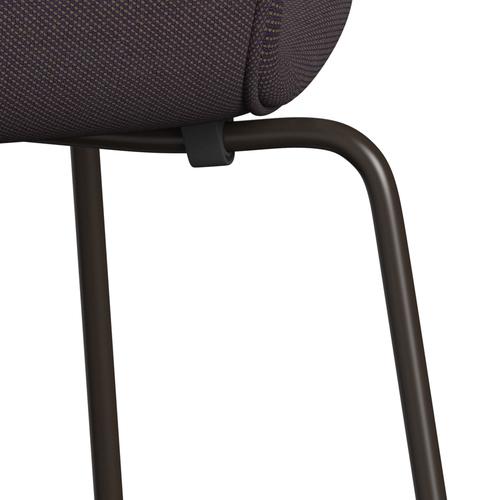 Fritz Hansen 3107 Chair Full Upholstery, Brown Bronze/Steelcut Trio Brown