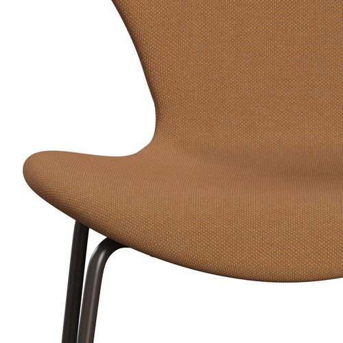 Fritz Hansen 3107 Židle plné čalounění, Brown Bronze/Steelcut Trio Camel