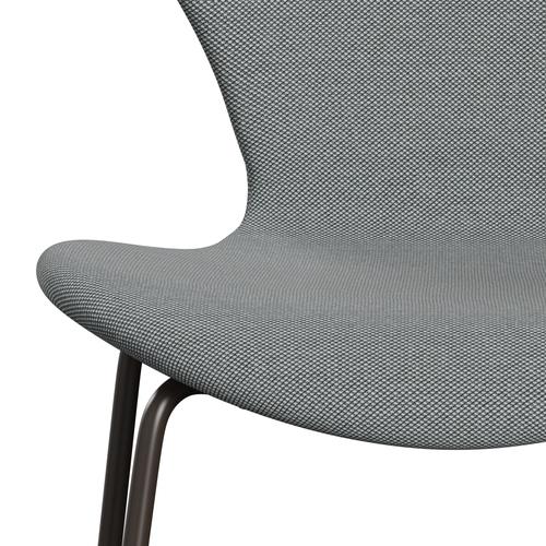 Fritz Hansen 3107 Židle plné čalounění, hnědé bronzové/Steelcut trio šedé