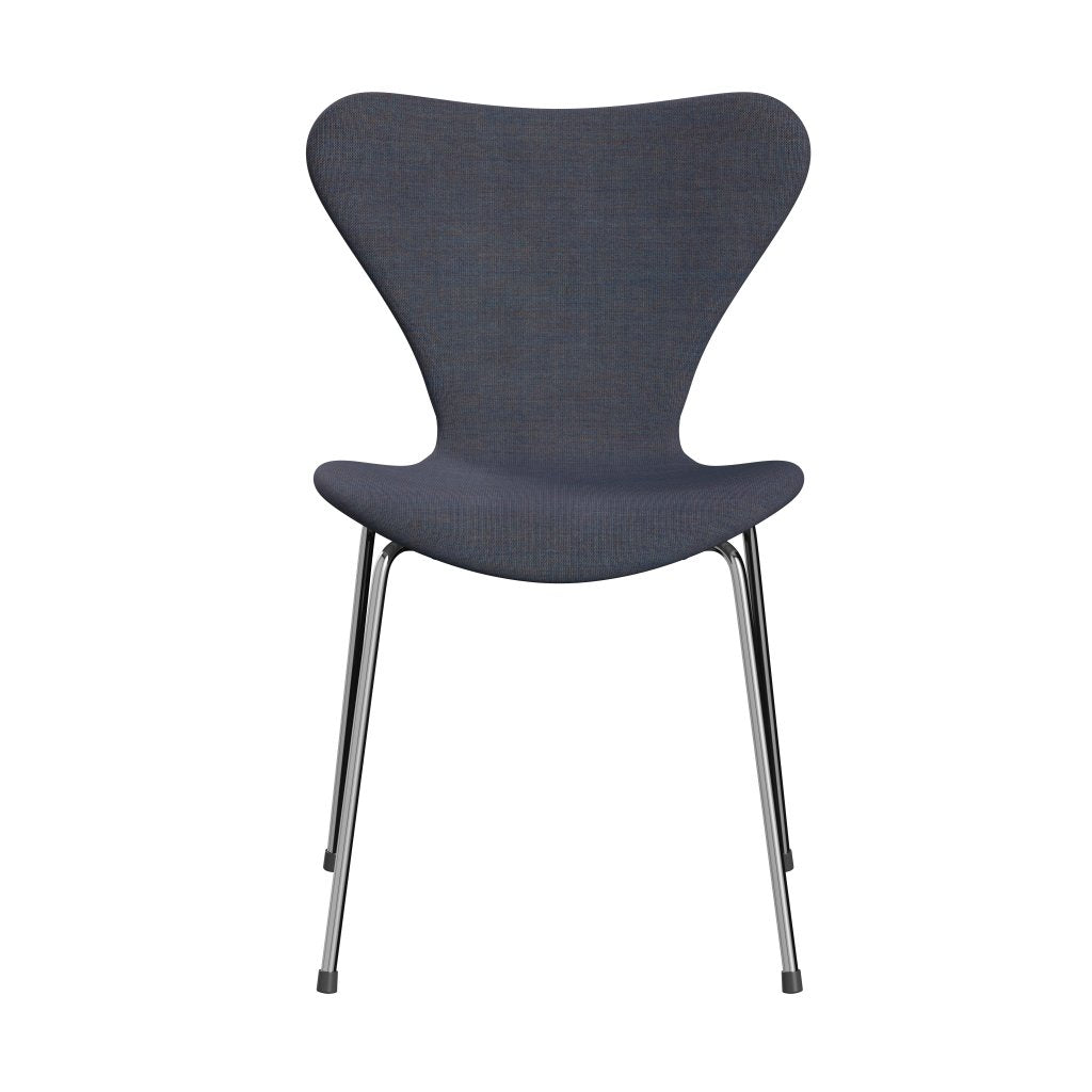 Fritz Hansen 3107 Chair Full Upholstery, Chrome/Canvas Light Blue (Ca0734)