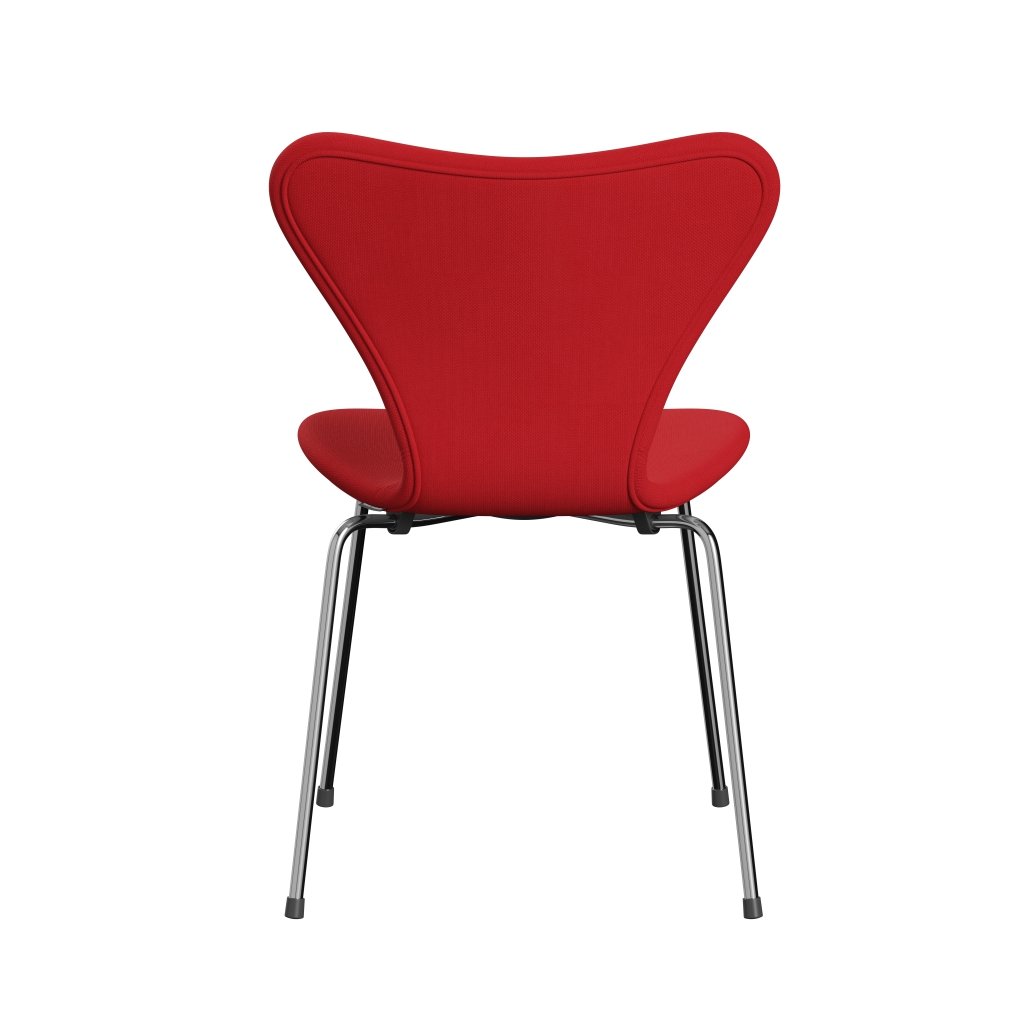 Fritz Hansen 3107 židle plné čalounění, chrome/Steelcut Neon Red