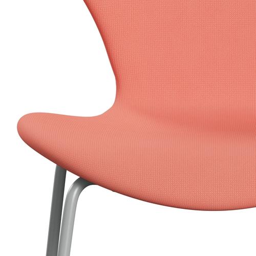 Fritz Hansen 3107 Chair Full Upholstery, Nine Grey/Fame Pink Light