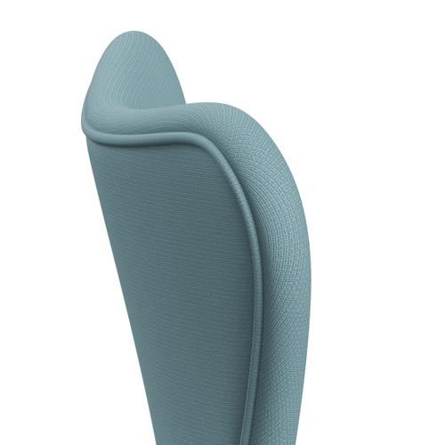 Fritz Hansen 3107 Chair Full Upholstery, Nine Grey/Fame Turquoise Light