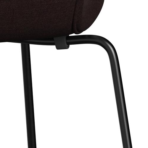 Fritz Hansen 3107 židle plné čalounění, černé/plátno černé světlo