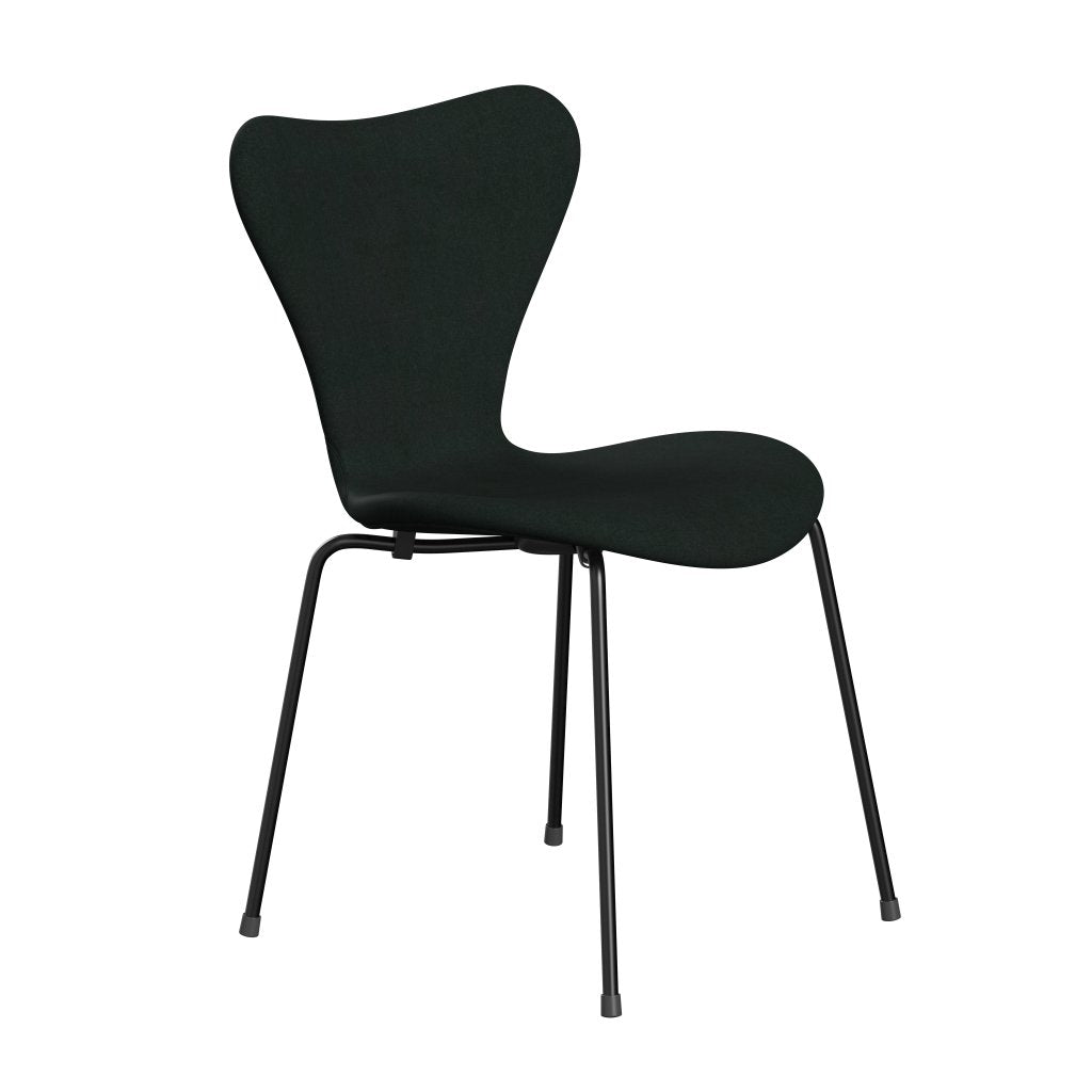 Fritz Hansen 3107 židle plné čalounění, černé/divina uhlí