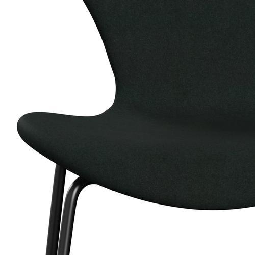 Fritz Hansen 3107 židle plné čalounění, černé/divina uhlí