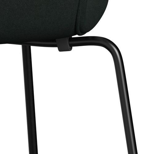 Fritz Hansen 3107 Chair Full Upholstery, Black/Divina Charcoal