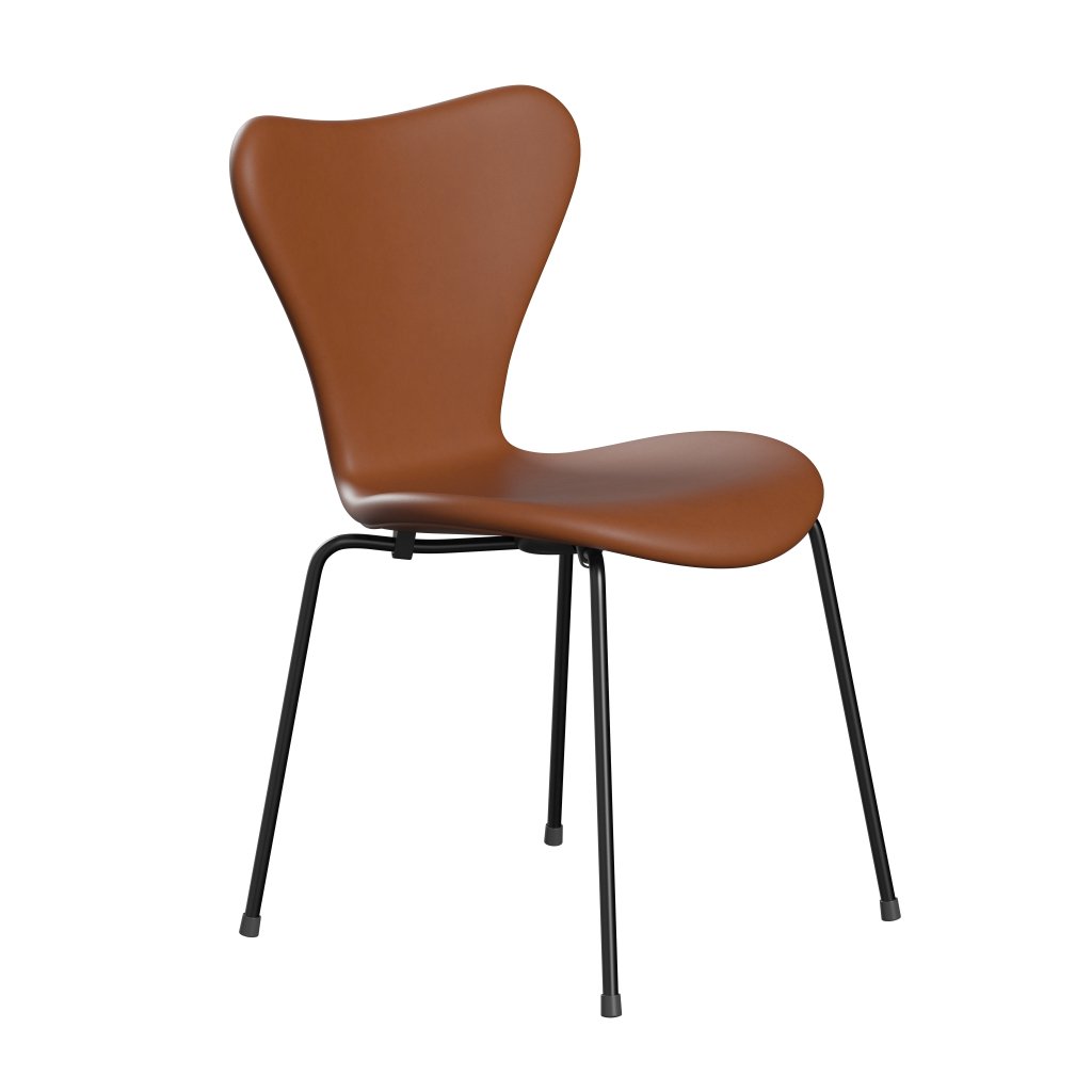 Fritz Hansen 3107 Chair Full Upholstery, Black/Essential Walnut