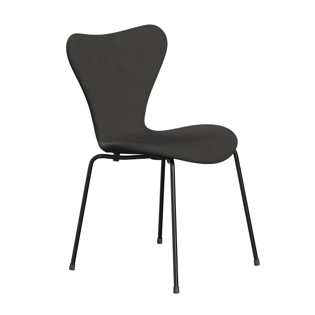 Fritz Hansen 3107 Židle plné čalounění, černá/sláva Brown (F61060)