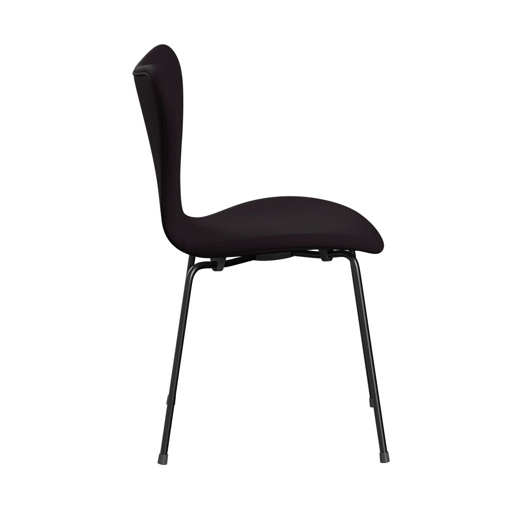 Fritz Hansen 3107 Chair Full Upholstery, Black/Fame Brown (F61108)