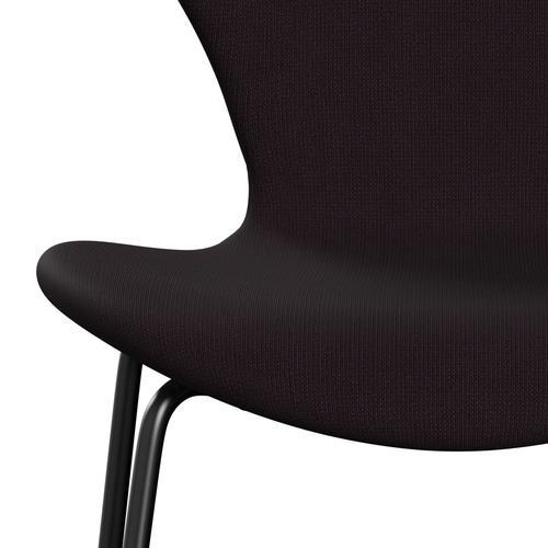 Fritz Hansen 3107 Židle plné čalounění, černá/sláva Brown (F61108)