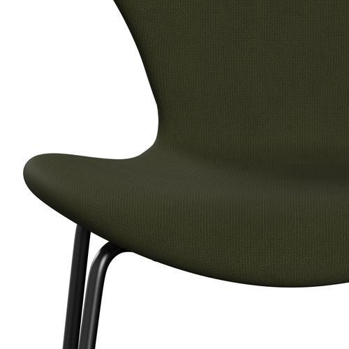 Fritz Hansen 3107 židle plné čalounění, černá/sláva tmavě hnědá zelená