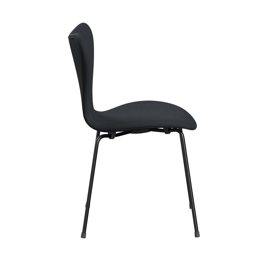 Fritz Hansen 3107 Židle plné čalounění, černá/sláva šedá (F60003)