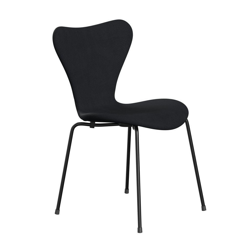 Fritz Hansen 3107 Židle plné čalounění, černá/sláva šedá (F60019)