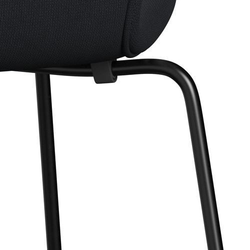 Fritz Hansen 3107 Chair Full Upholstery, Black/Fame Grey (F60019)