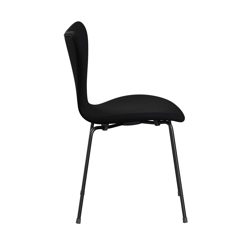 Fritz Hansen 3107 židle plné čalounění, černá/sláva šedá (F60051)